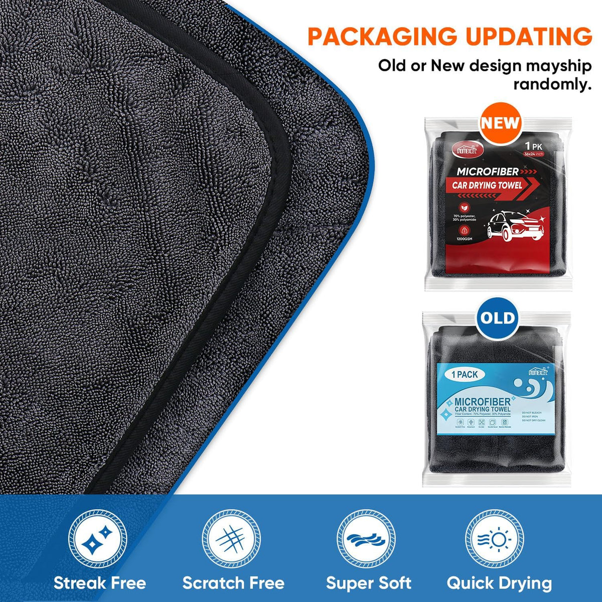 Black Microfiber Cleaning Cloth 12 Pack, 12.5 x 12.5 inch Microfiber Towels for Cars, Ultra Absorbent Car Washing Cloth, Lint Free Streak Free Cleaning Rags for Car, Kitchen, and Window