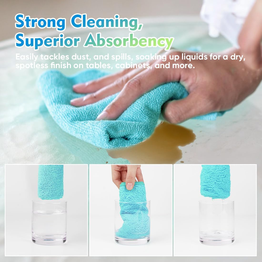 Black Microfiber Cleaning Cloth 12 Pack, 12.5 x 12.5 inch Microfiber Towels for Cars, Ultra Absorbent Car Washing Cloth, Lint Free Streak Free Cleaning Rags for Car, Kitchen, and Window
