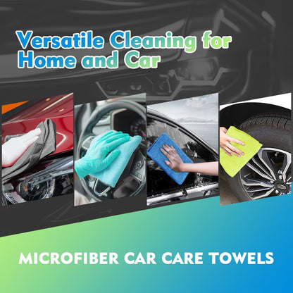 Black Microfiber Cleaning Cloth 12 Pack, 12.5 x 12.5 inch Microfiber Towels for Cars, Ultra Absorbent Car Washing Cloth, Lint Free Streak Free Cleaning Rags for Car, Kitchen, and Window