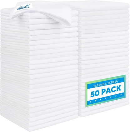 Black Microfiber Cleaning Cloth 12 Pack, 12.5 x 12.5 inch Microfiber Towels for Cars, Ultra Absorbent Car Washing Cloth, Lint Free Streak Free Cleaning Rags for Car, Kitchen, and Window