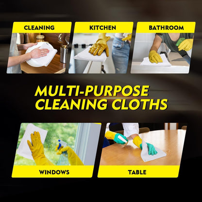 Black Microfiber Cleaning Cloth 12 Pack, 12.5 x 12.5 inch Microfiber Towels for Cars, Ultra Absorbent Car Washing Cloth, Lint Free Streak Free Cleaning Rags for Car, Kitchen, and Window