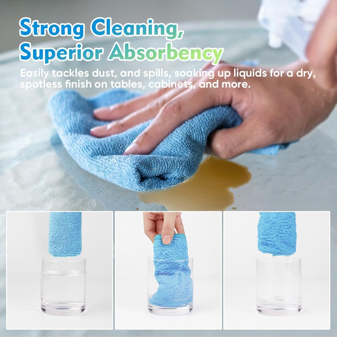 Black Microfiber Cleaning Cloth 12 Pack, 12.5 x 12.5 inch Microfiber Towels for Cars, Ultra Absorbent Car Washing Cloth, Lint Free Streak Free Cleaning Rags for Car, Kitchen, and Window