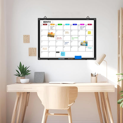Dry Erase Calendar Whiteboard for Wall 36" x 24"