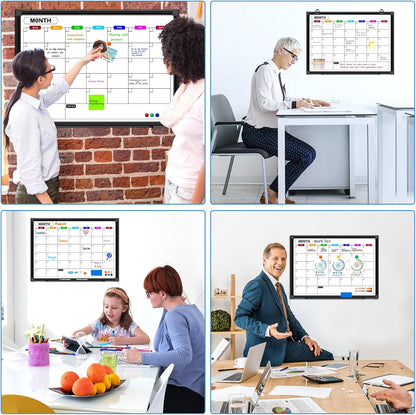 Dry Erase Calendar Whiteboard for Wall 36" x 24"