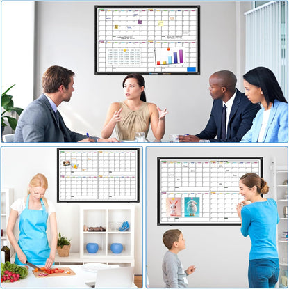 Dry Erase Calendar Whiteboard for Wall 36" x 24"