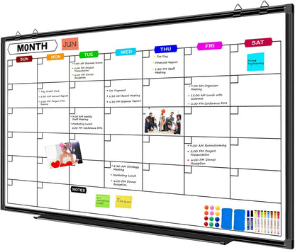 Dry Erase Calendar Whiteboard for Wall 36" x 24"