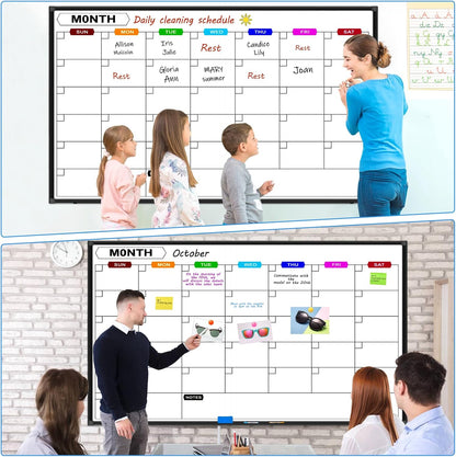 Dry Erase Calendar Whiteboard for Wall 36" x 24"