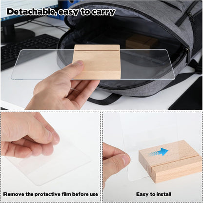 3PCS Monitor Memo Board Acrylic Detachable Sticky Note Holder for Computer Screen Clear Multifunction Portable Memo Message Board Holder Office Desk Accessories Desktop Organization
