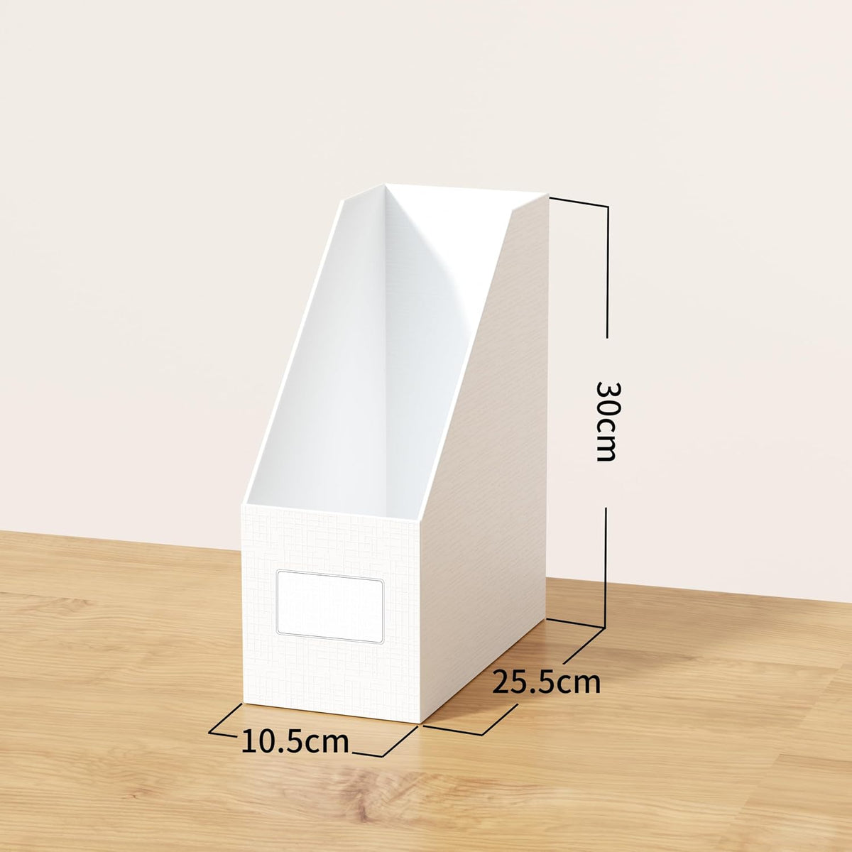 White Magazine File Holders，3 Packs Cardboard File Rack, Folder Holder