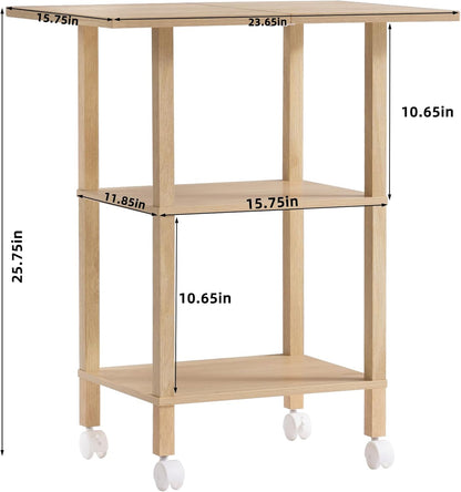 2 Tier Under Desk Printer Stand with Storage, White