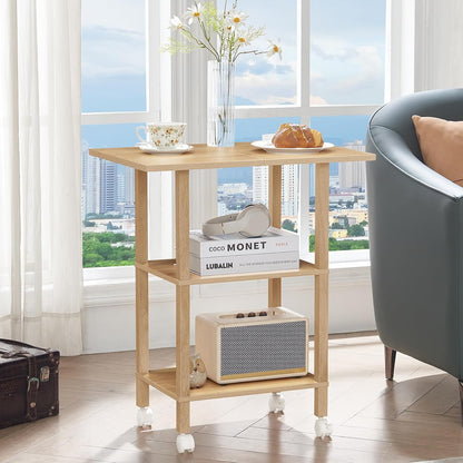 2 Tier Under Desk Printer Stand with Storage, White