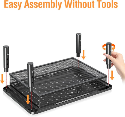 2 Pack Monitor Stand Riser with Metal Drawer, 3 Height Adjustable