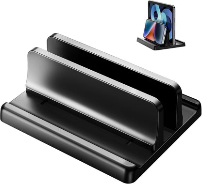 3 in 1 Vertical Laptop Stand Holder,Adjustable ABS Plastic Desktop Notebook Dock,Vertical Laptop Stand Space-Saving for All MacBook/Surface/Samsung/HP/Dell/Chrome Book