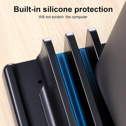 3 in 1 Vertical Laptop Stand Holder,Adjustable ABS Plastic Desktop Notebook Dock,Vertical Laptop Stand Space-Saving for All MacBook/Surface/Samsung/HP/Dell/Chrome Book
