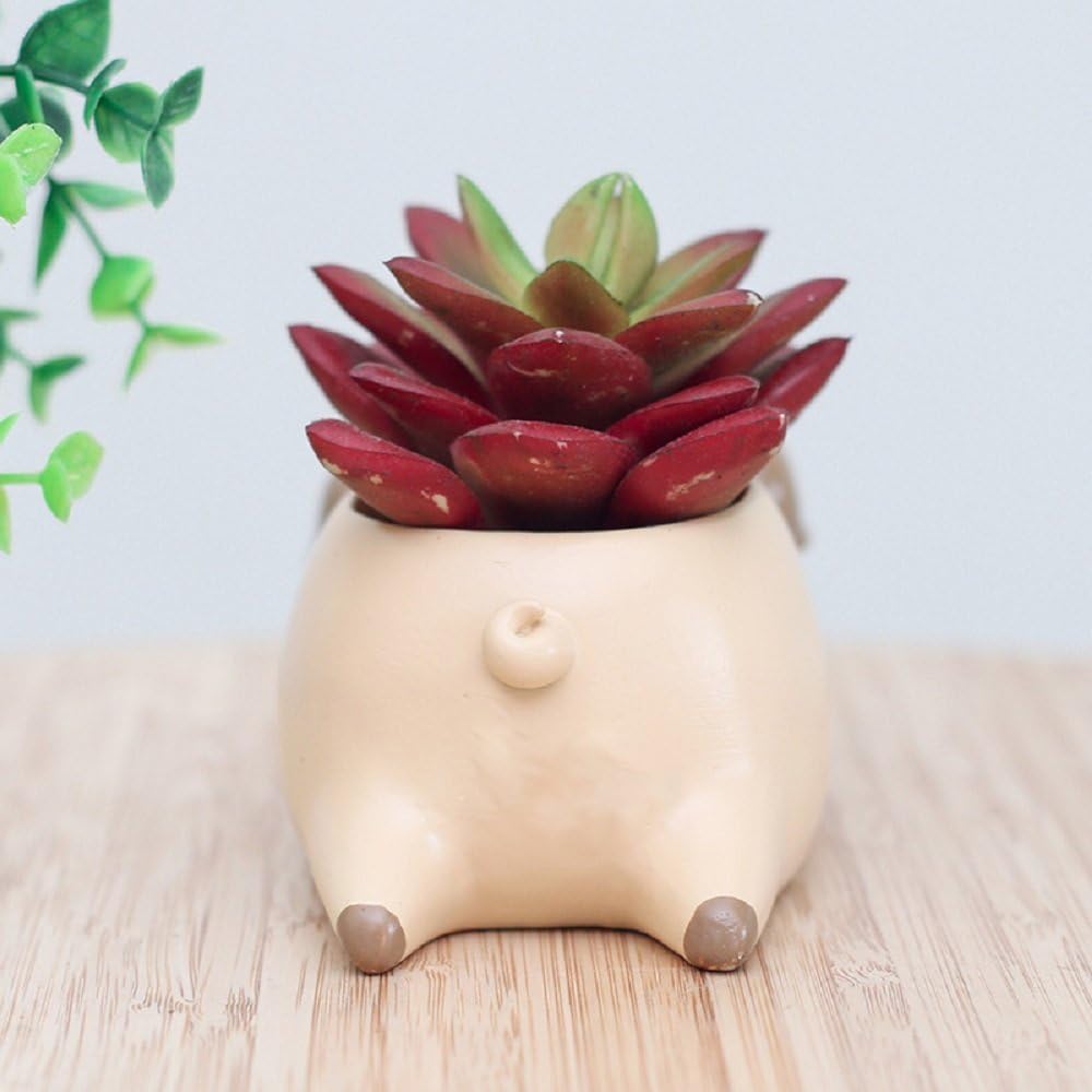 Cute Dog Flowerpot Resin Succulent Planter Desk Mini Ornament (Pug)