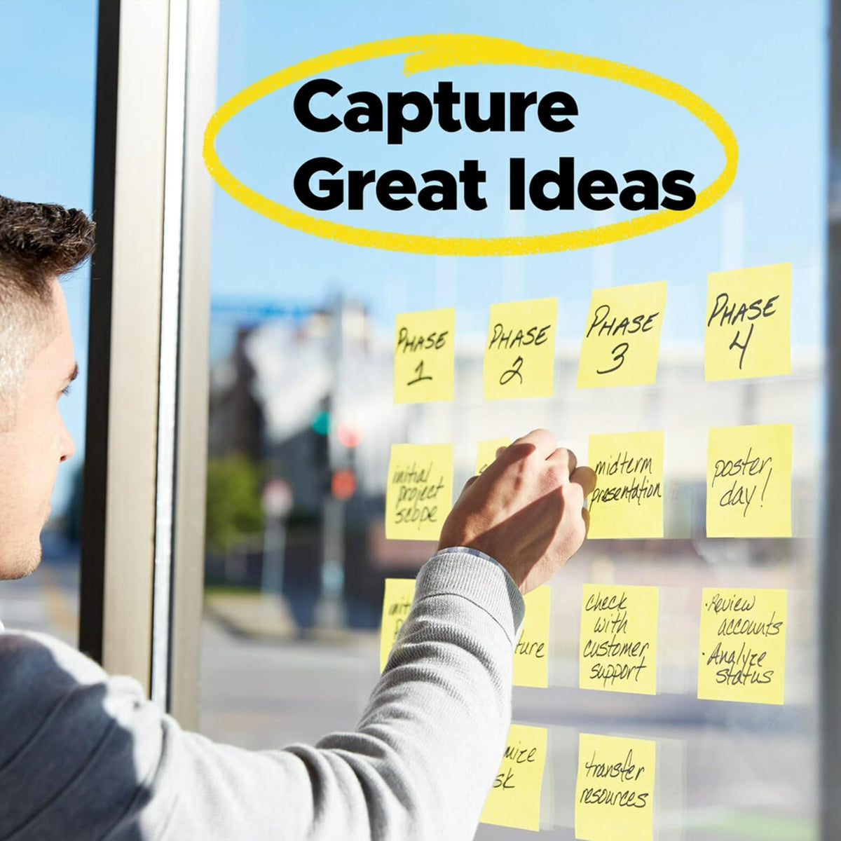 Super Sticky Dispenser Notes, 3 x 3 in, Canary Yellow, 12 Pads