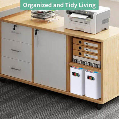 Collapsible File Organizer Box with Handle, Filing Organizer for Home or Office, Small Portable File Box(White)