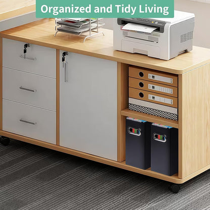 Collapsible File Organizer Box with Handle, Filing Organizer for Home or Office, Small Portable File Box(White)