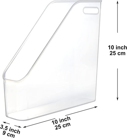 3 Pack File Folder Bin Storage, Plastic File Folder Bin Organizer with Handle