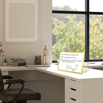 Double-Sided Magnetic White Board with Stand, 16" x 12"