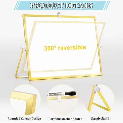 Double-Sided Magnetic White Board with Stand, 16" x 12"