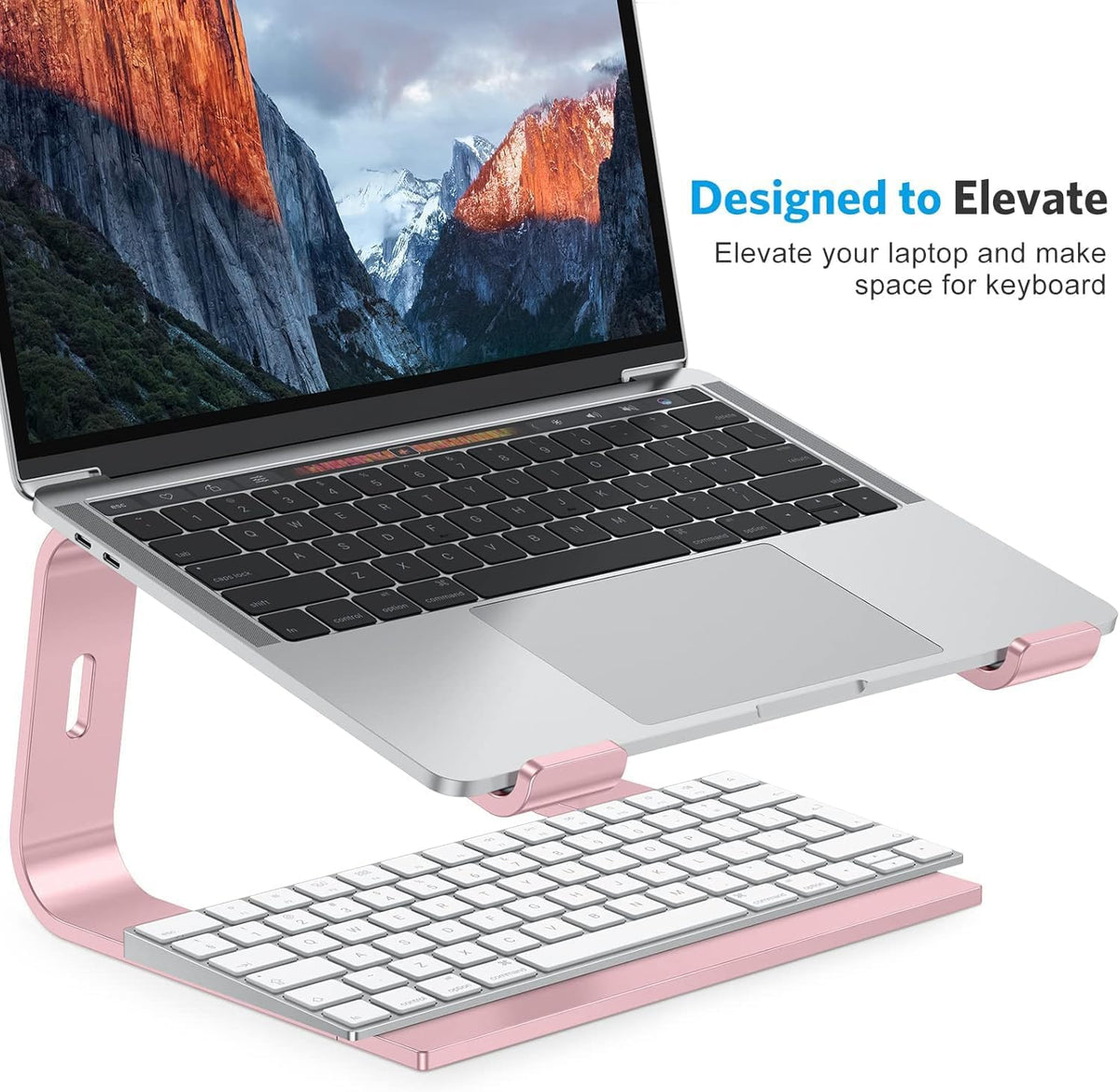 Laptop Stand, Detachable Mount for MacBook Air/Pro Dell HP Rose Gold