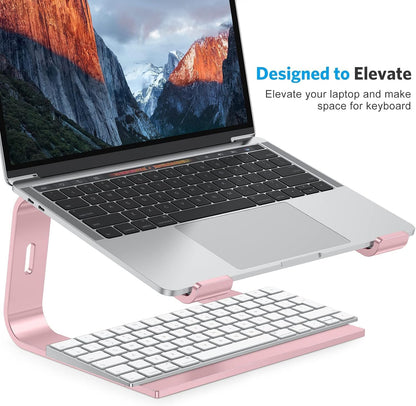 Laptop Stand, Detachable Mount for MacBook Air/Pro Dell HP Rose Gold
