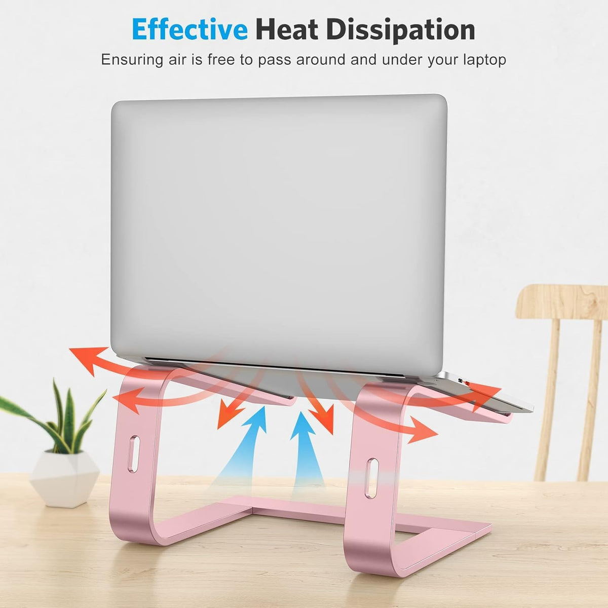 Laptop Stand, Detachable Mount for MacBook Air/Pro Dell HP Rose Gold