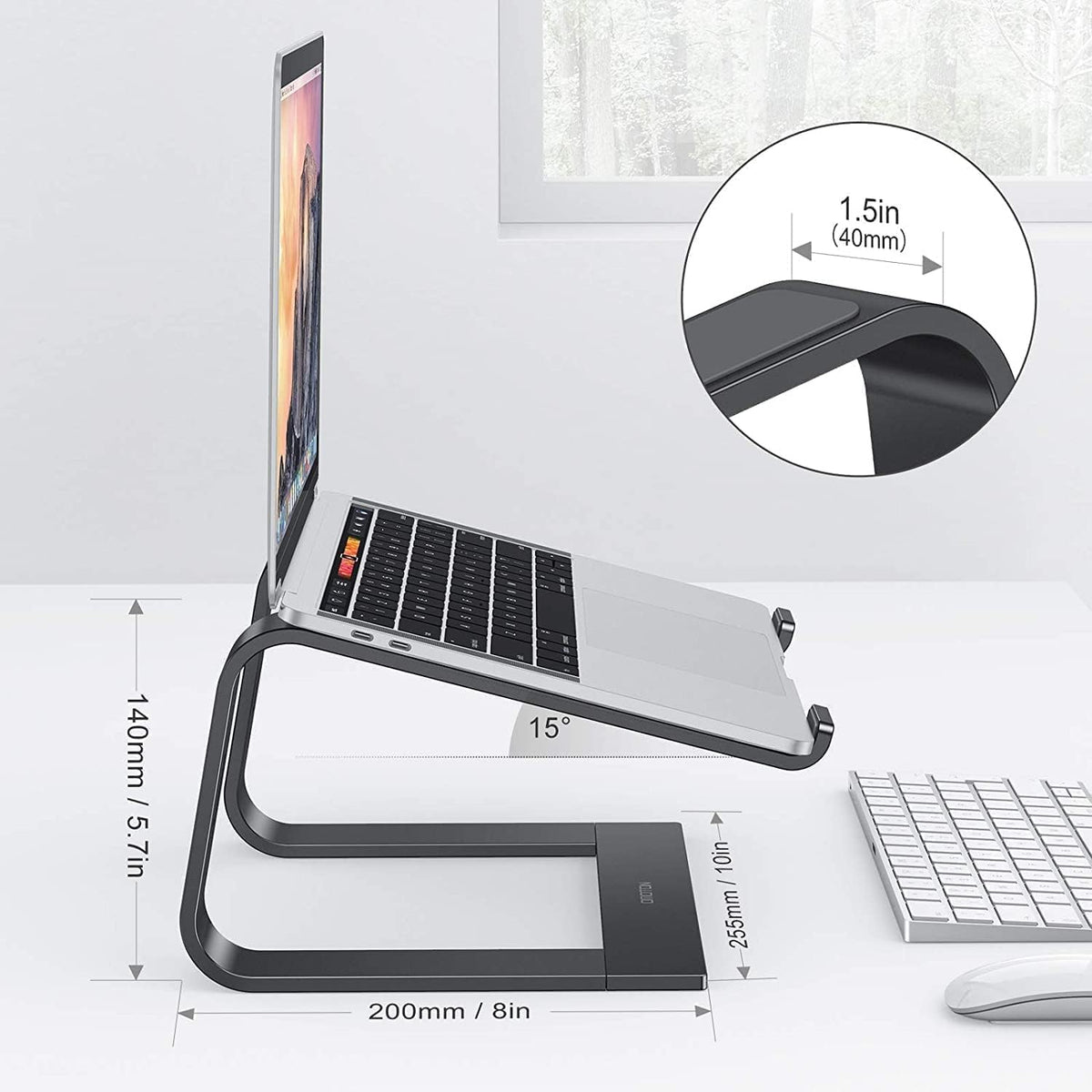 Laptop Stand, Detachable Mount for MacBook Air/Pro Dell HP Rose Gold