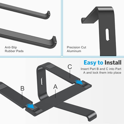 Laptop Stand, Detachable Mount for MacBook Air/Pro Dell HP Rose Gold