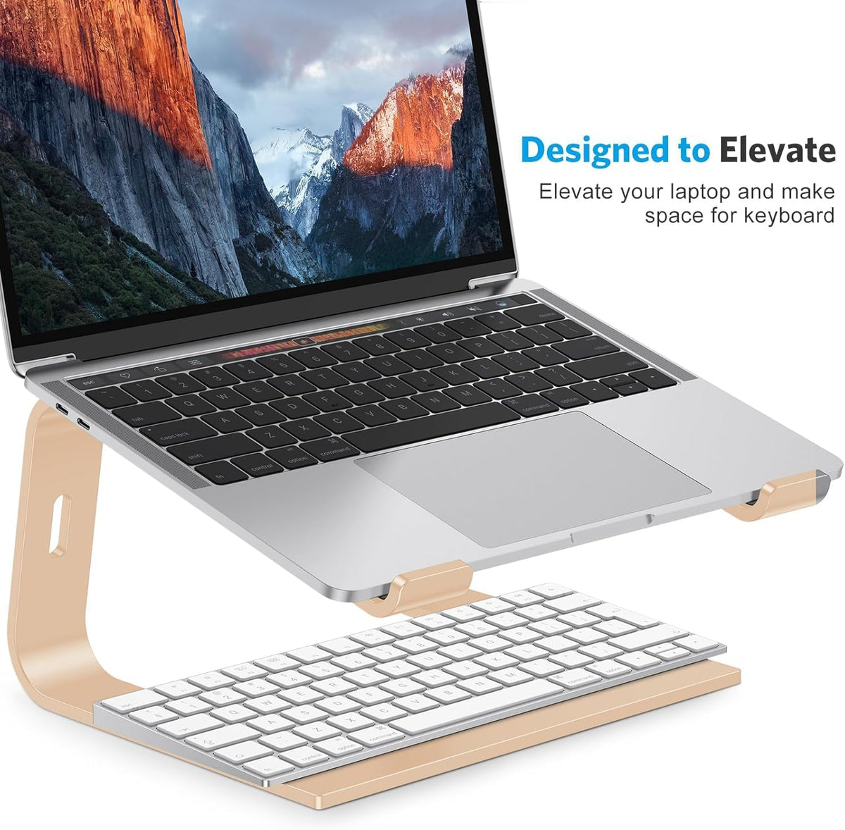 Laptop Stand, Detachable Mount for MacBook Air/Pro Dell HP Rose Gold