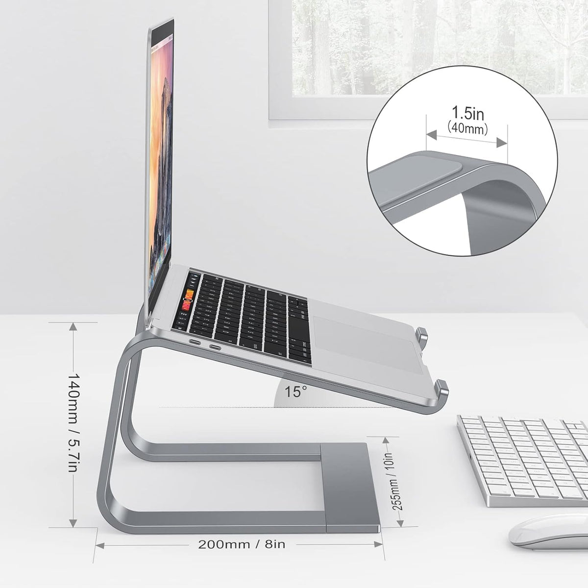 Laptop Stand, Detachable Mount for MacBook Air/Pro Dell HP Rose Gold