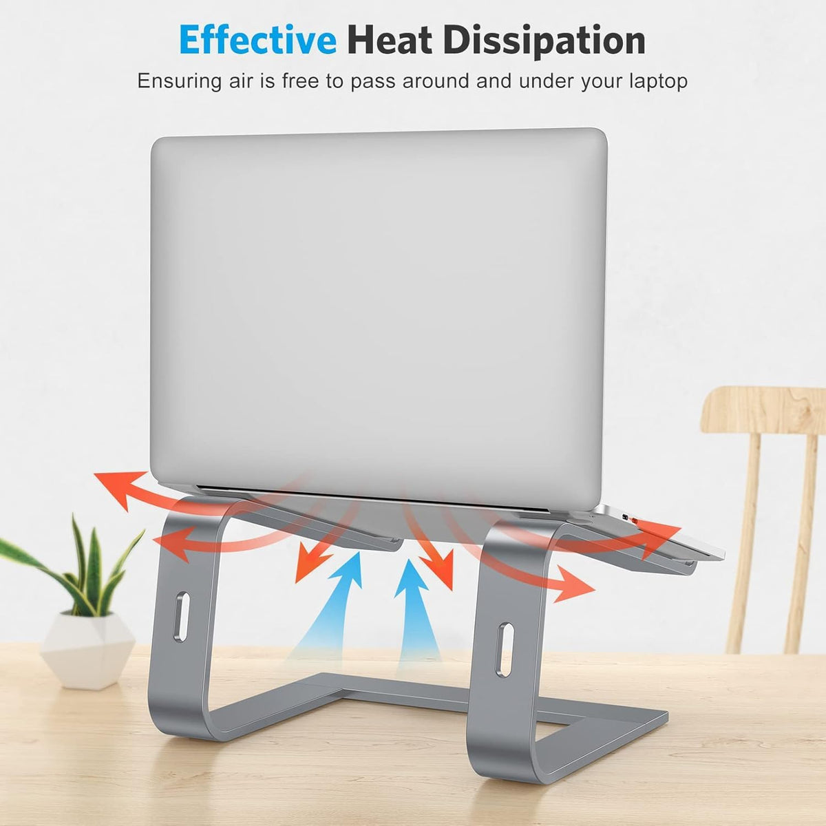 Laptop Stand, Detachable Mount for MacBook Air/Pro Dell HP Rose Gold