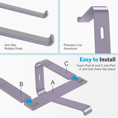 Laptop Stand, Detachable Mount for MacBook Air/Pro Dell HP Rose Gold