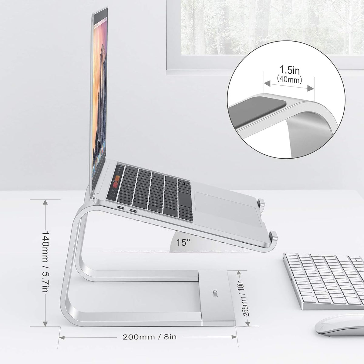 Laptop Stand, Detachable Mount for MacBook Air/Pro Dell HP Rose Gold