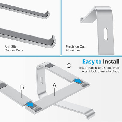 Laptop Stand, Detachable Mount for MacBook Air/Pro Dell HP Rose Gold