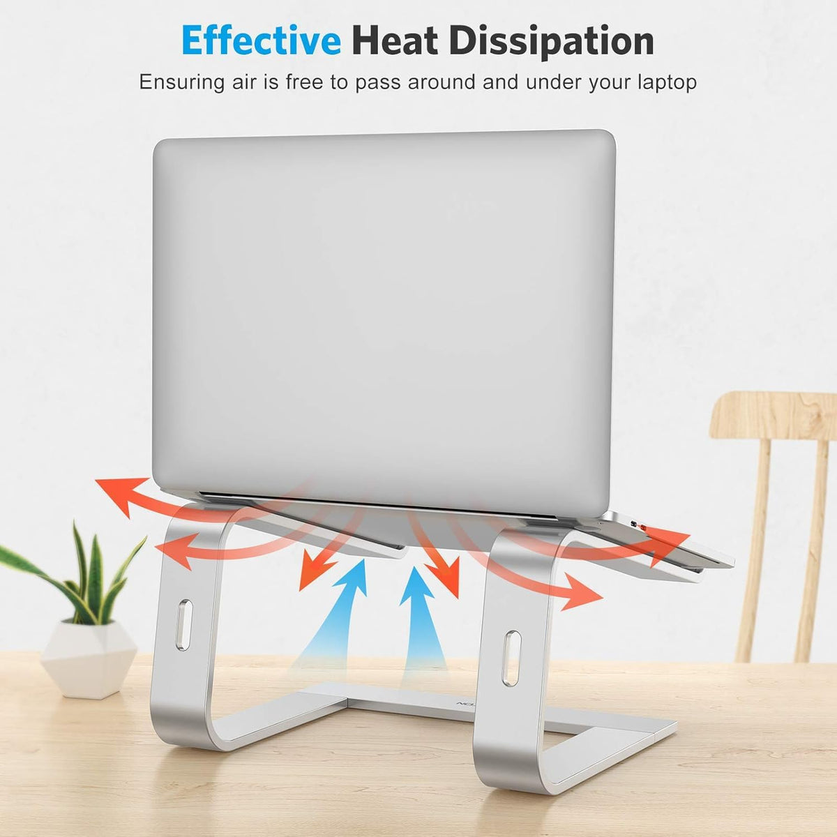 Laptop Stand, Detachable Mount for MacBook Air/Pro Dell HP Rose Gold