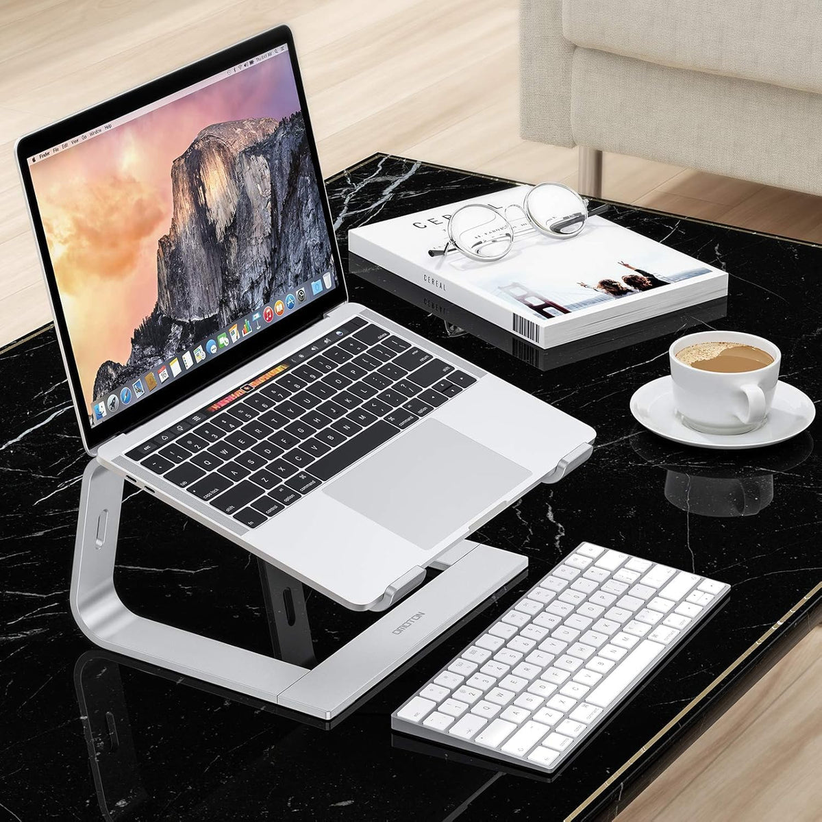 Laptop Stand, Detachable Mount for MacBook Air/Pro Dell HP Rose Gold