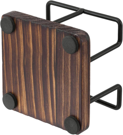MyGift Sticky Note Holder for Desk, Wood Post It Note Dispenser for 3-Inch Note Cubes, Modern Office School Desktop Memo Pad Organizer