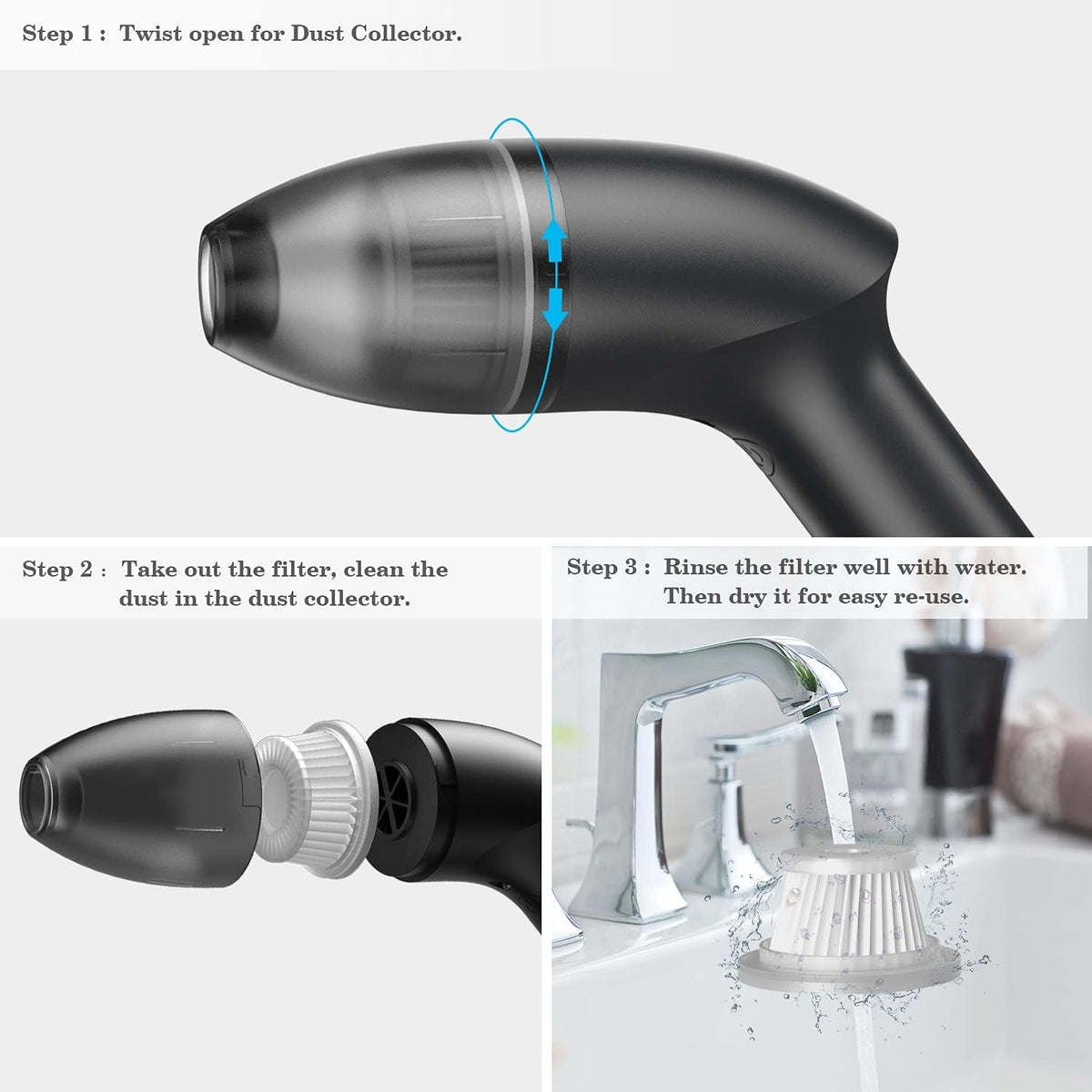 [Upgrade] Mini Vacuum Cordless Vacuum Keyboard Cleaner Rechargeable,for Cleaning Dust,Hair,Crumbs,Eraser Scrap,Laptop,Pet House,Sewing Machine