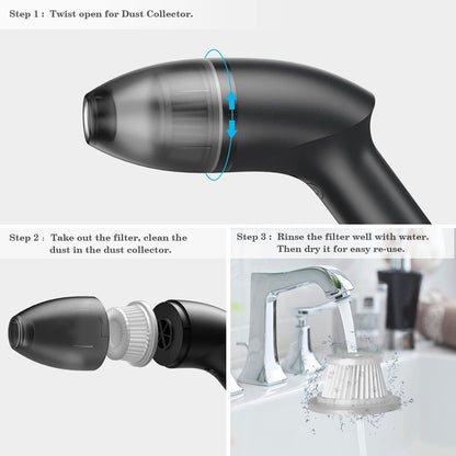 [Upgrade] Mini Vacuum Cordless Vacuum Keyboard Cleaner Rechargeable,for Cleaning Dust,Hair,Crumbs,Eraser Scrap,Laptop,Pet House,Sewing Machine
