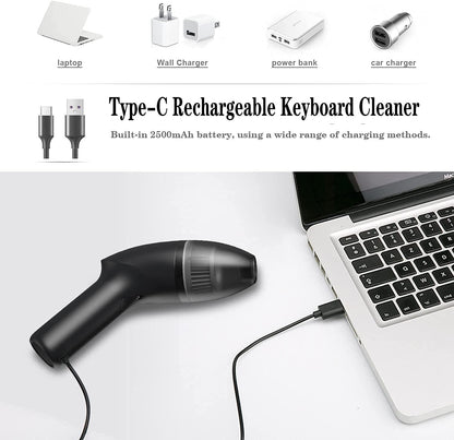 [Upgrade] Mini Vacuum Cordless Vacuum Keyboard Cleaner Rechargeable,for Cleaning Dust,Hair,Crumbs,Eraser Scrap,Laptop,Pet House,Sewing Machine