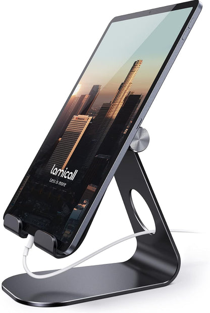 iPad Stand Adjustable Tablet Holder, Sturdy Aluminum, Multi-Angle