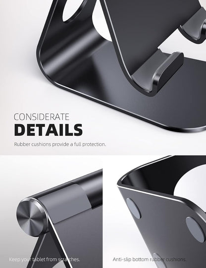 iPad Stand Adjustable Tablet Holder, Sturdy Aluminum, Multi-Angle