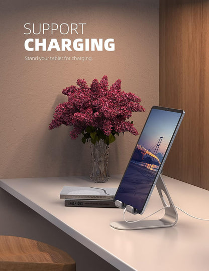 iPad Stand Adjustable Tablet Holder, Sturdy Aluminum, Multi-Angle