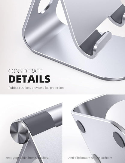 iPad Stand Adjustable Tablet Holder, Sturdy Aluminum, Multi-Angle