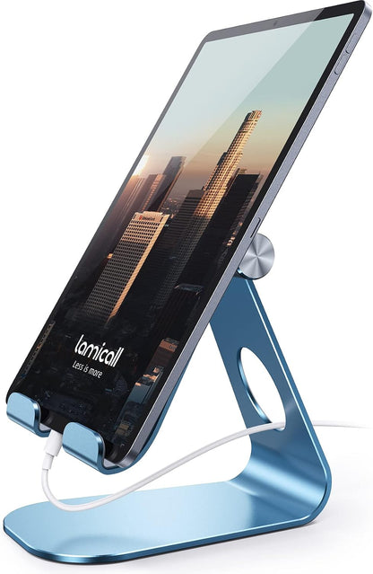 iPad Stand Adjustable Tablet Holder, Sturdy Aluminum, Multi-Angle