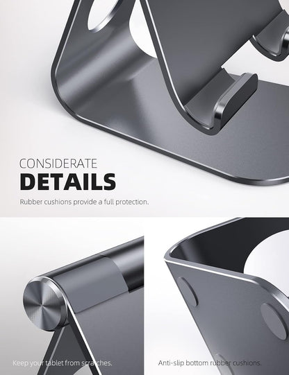 iPad Stand Adjustable Tablet Holder, Sturdy Aluminum, Multi-Angle