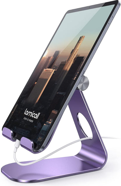 iPad Stand Adjustable Tablet Holder, Sturdy Aluminum, Multi-Angle