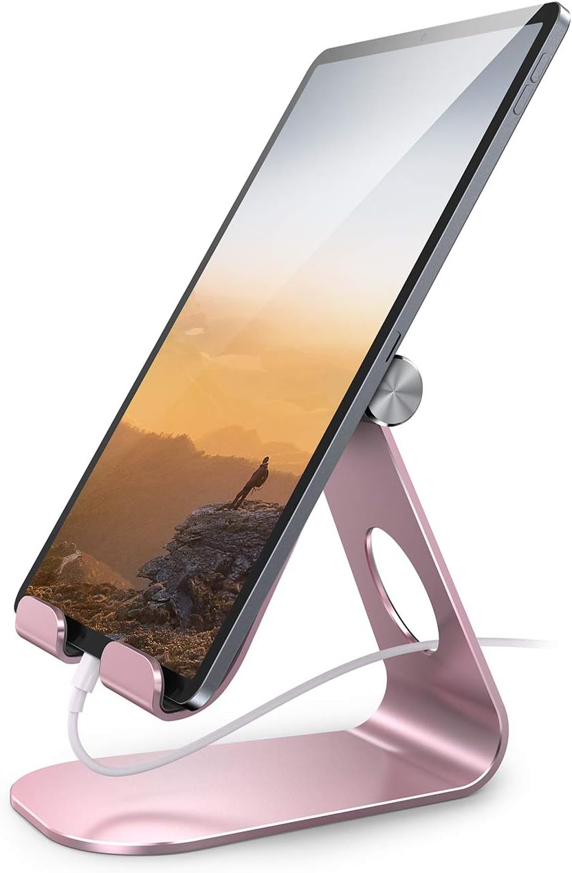 iPad Stand Adjustable Tablet Holder, Sturdy Aluminum, Multi-Angle